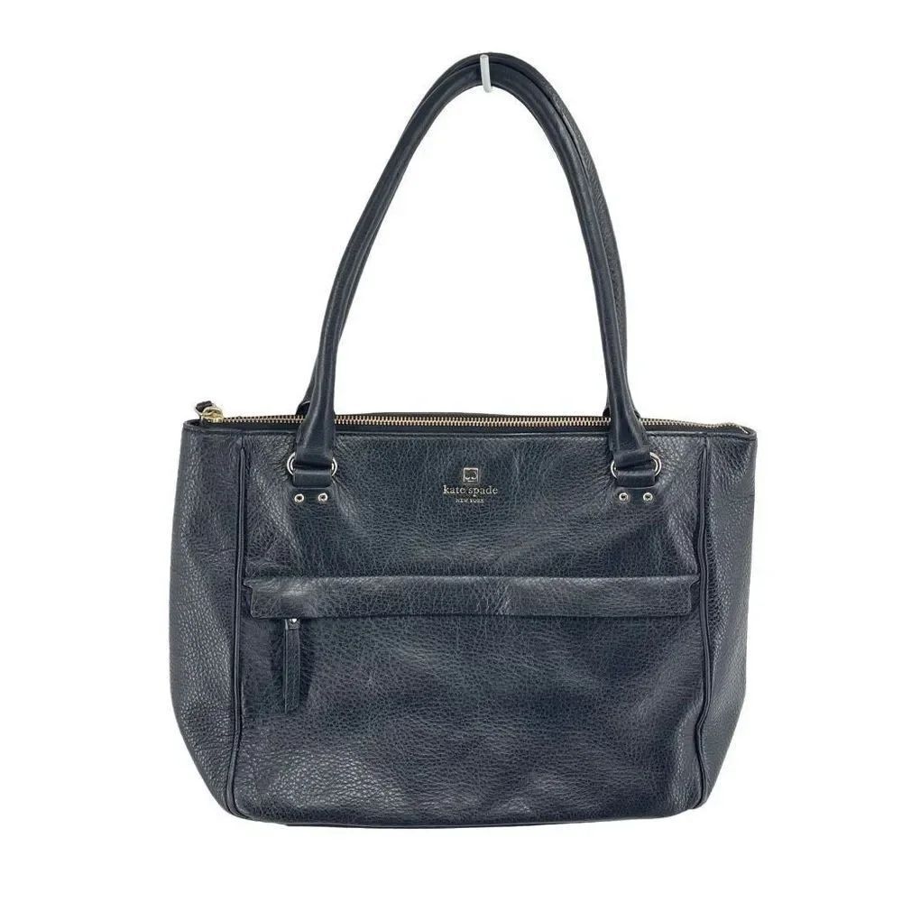 Kate Spade Womens Shoulder Bag Cow Leather Grant Park Shelby Black Medium